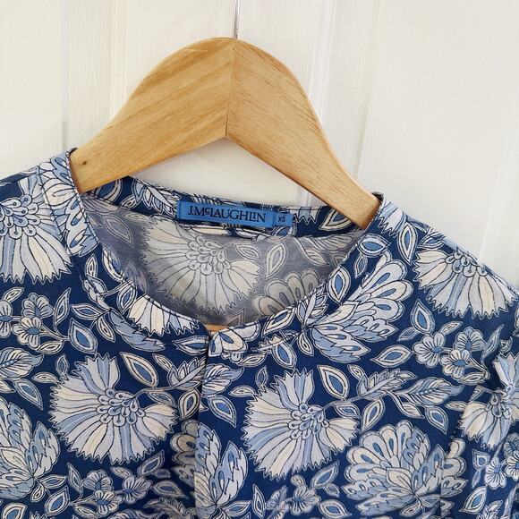 Women’s J. McLaughlin Deco Shell Geo Kailyn Dress In Blue XS - Picture 3 of 7